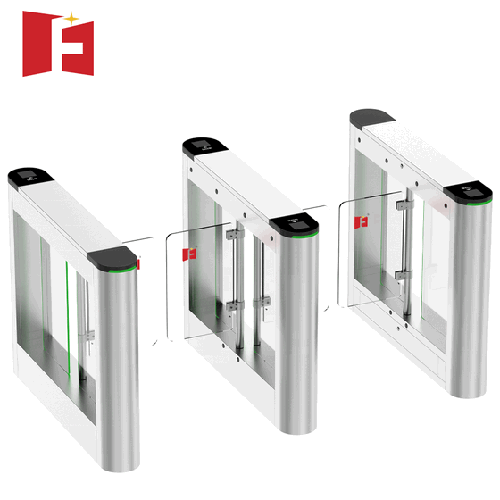 Stainless Steel 304 Optical Swing Turnstile Gate - Integrated Facial Recognition and RFID Access Control System