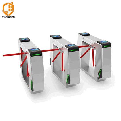 Modern Office Building Automatic Swing Barrier Turnstile Gate with Brushless Motor, Facial Recognition, and QR Code Scanner – Smart Biometric Access Control System4