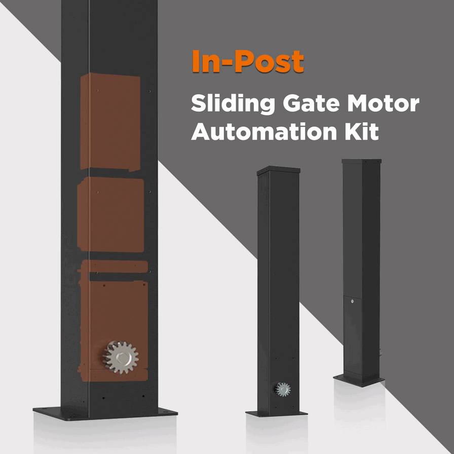 Modern Minimalist Automatic Sliding Gate Motor Kit – Complete Electric Gate Opener System with Gear Rack and Rails for Contemporary Property Automation4