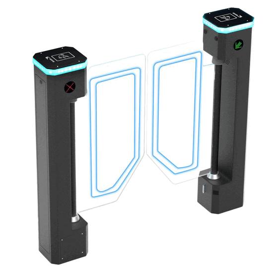 High-Speed Optical Speed Gate Turnstile with Multi-Factor Authentication – Secure Pedestrian Passageway System for Corporate Corridors5