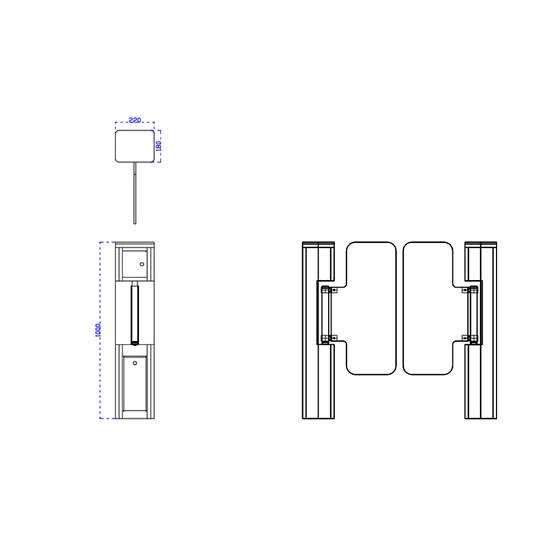 Infrared Induction Supermarket Swing Barrier with Automatic Radar Open Functionality4