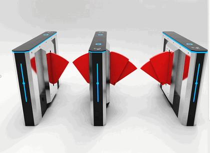 304 Stainless Steel Flap Barrier Gate with RFID & Fingerprint for Corporate Offices2