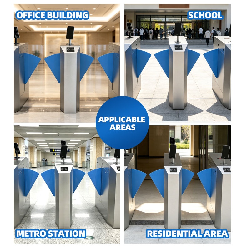 Optical Flap Barrier Gate with Face Recognition - Smart Access Control System for Schools, Corporate Offices, and Transit Hubs5